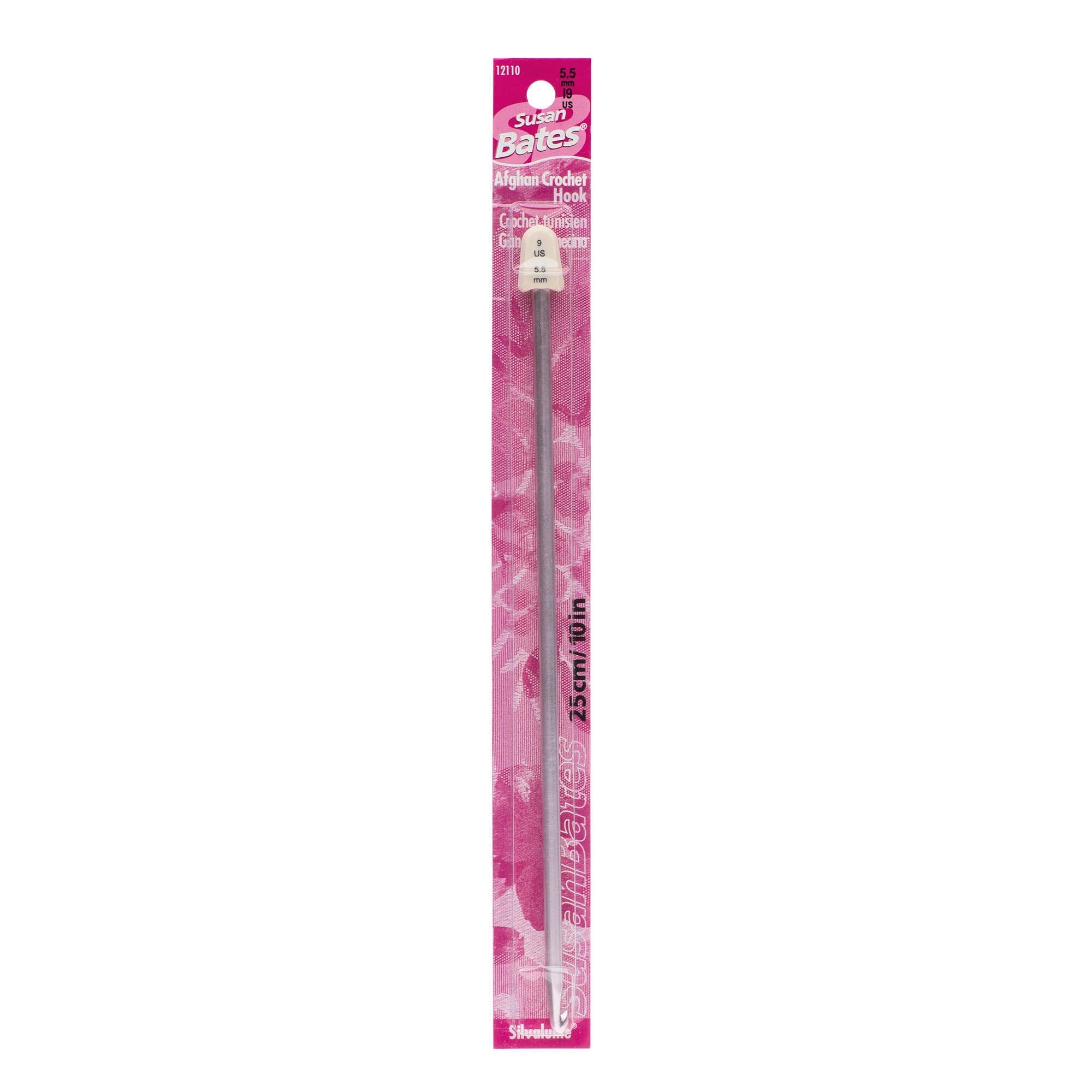Silvalume 10" Afghan Crochet Hook