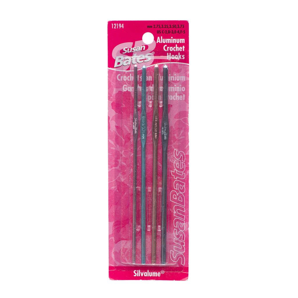 Silvalume Set of 4 Crochet Hooks U.S. C/2 D/3 E/4 F/5