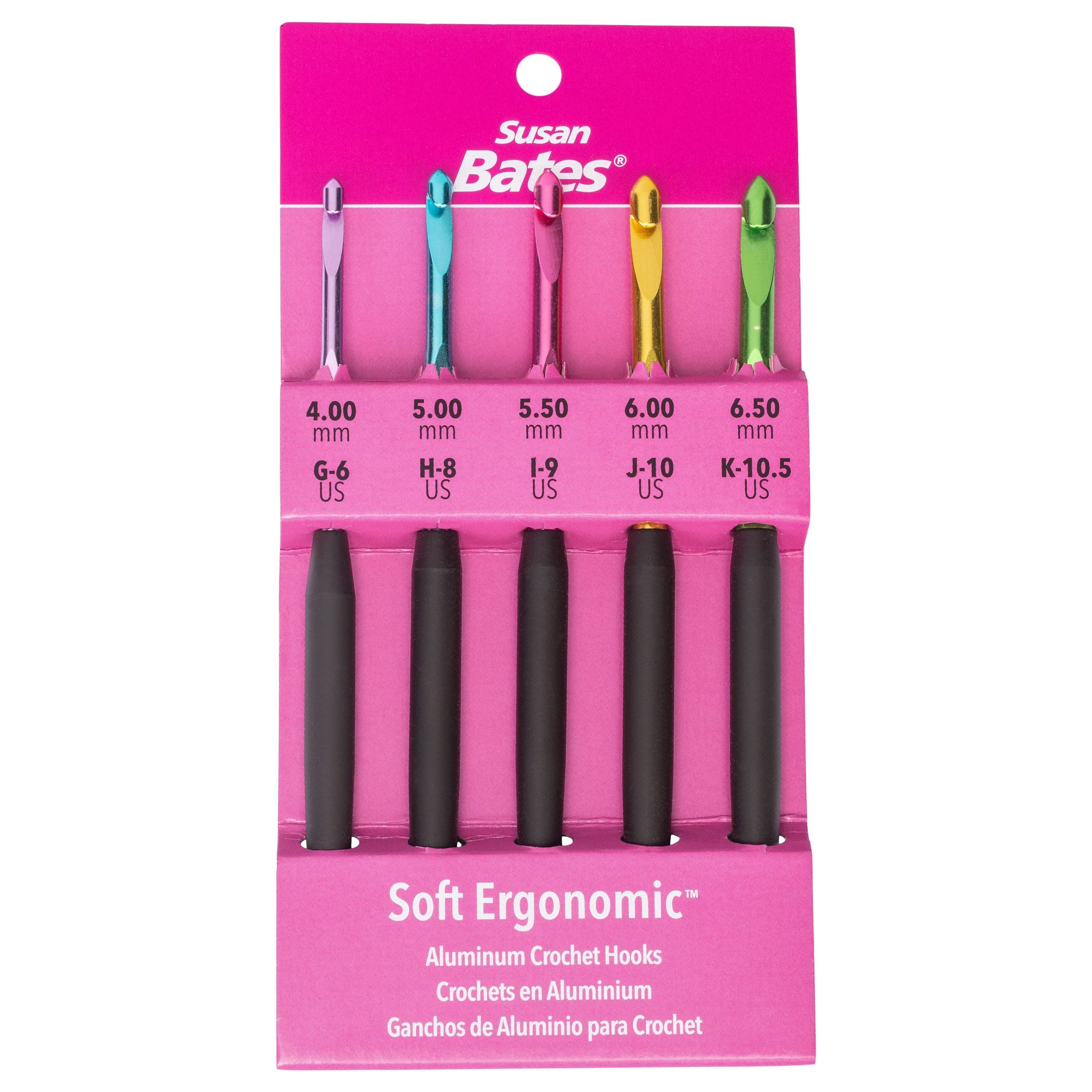 Soft Ergonomic Crochet Hook Set: Sizes G H I J K