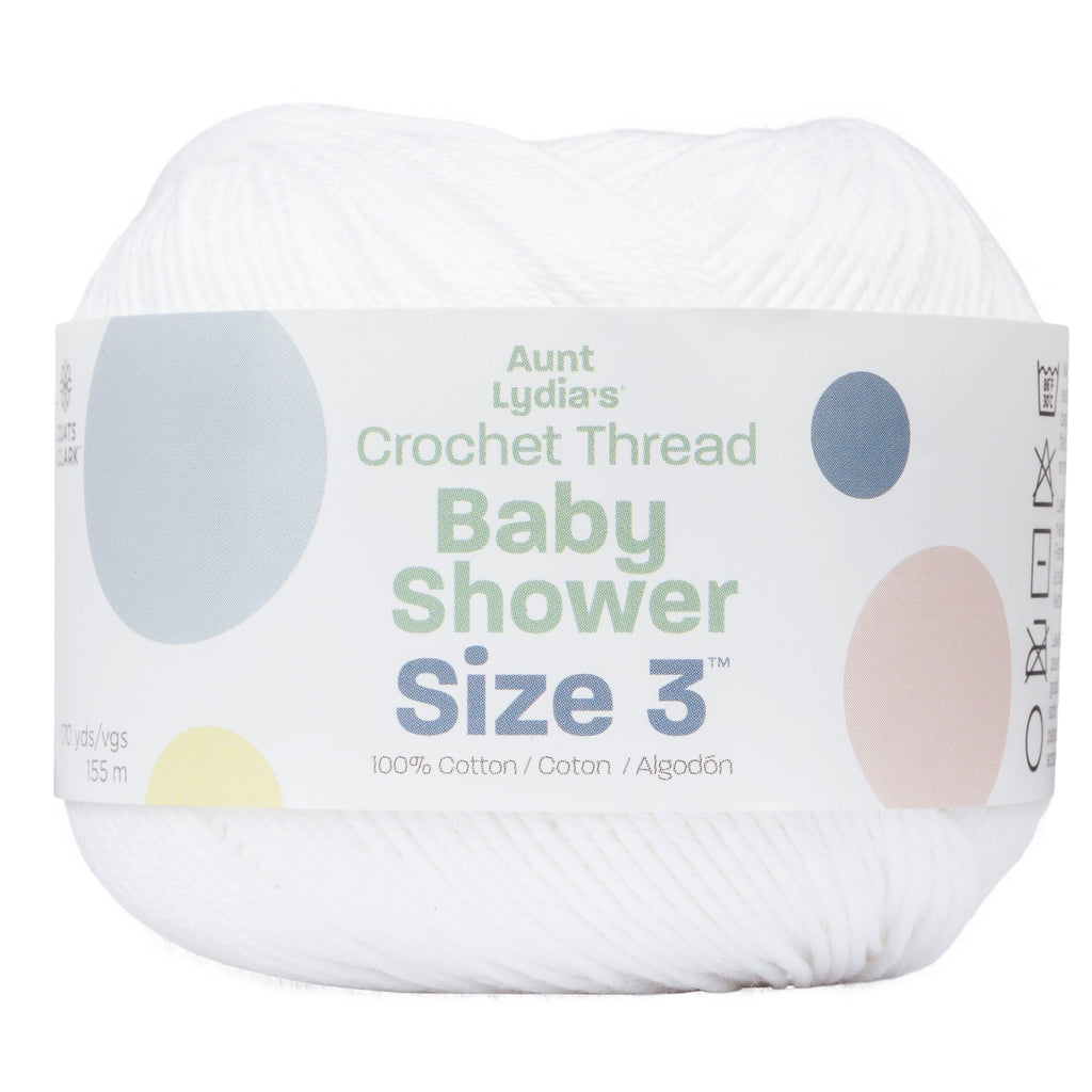 Baby Shower Crochet Thread Size 3 - Clearance Shades