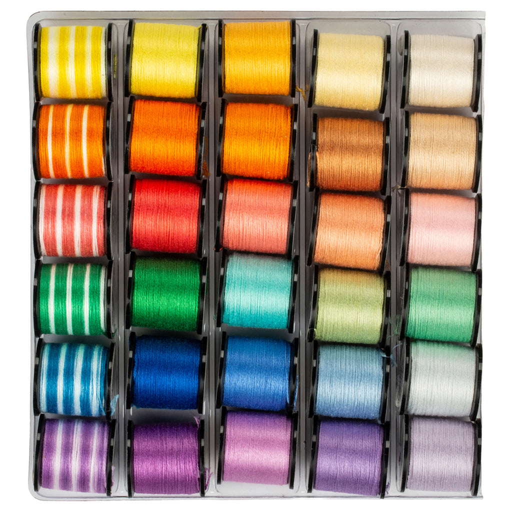 Embroidery Floss on Spools 30 Pack