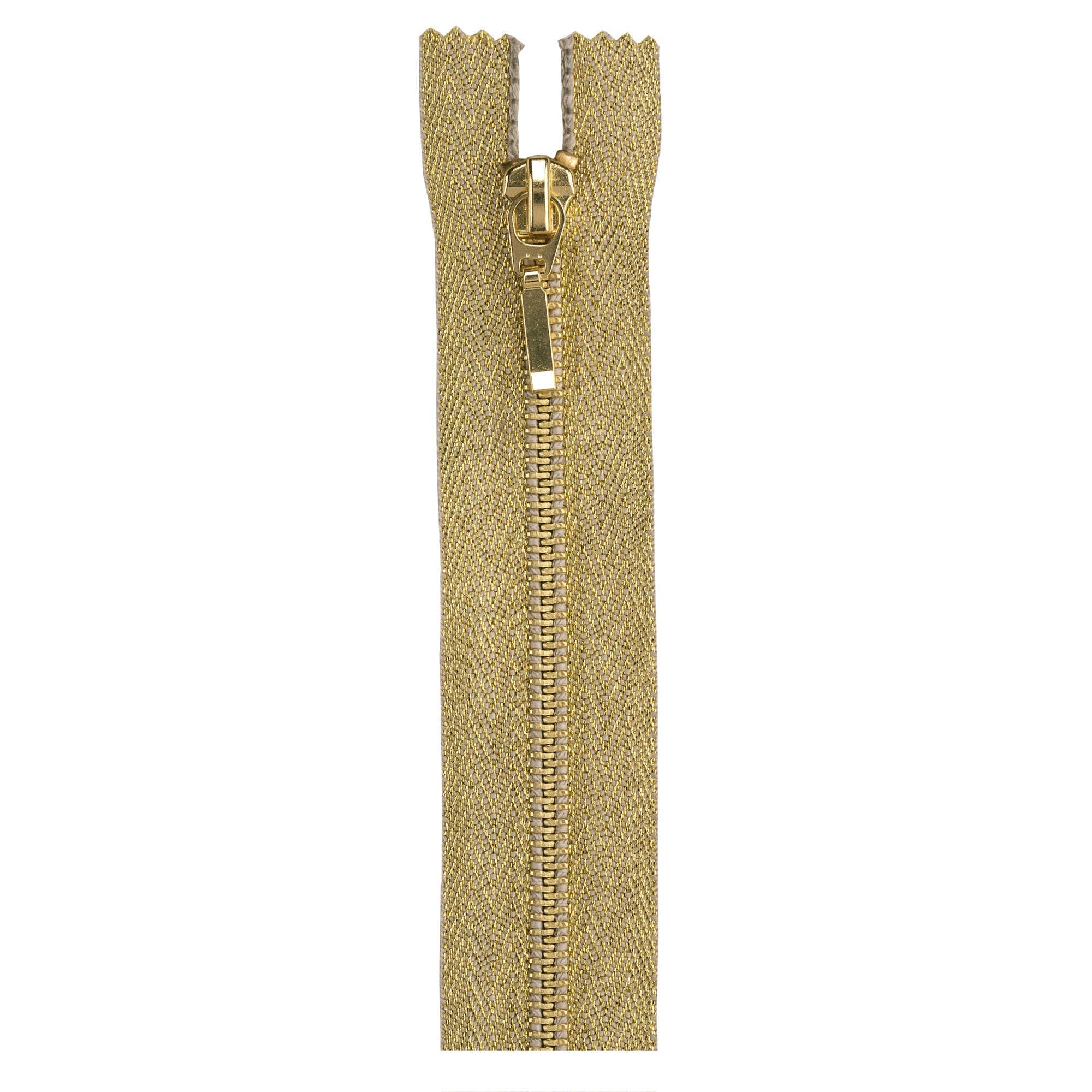 Metallic Closed End Zippers - 9 inches